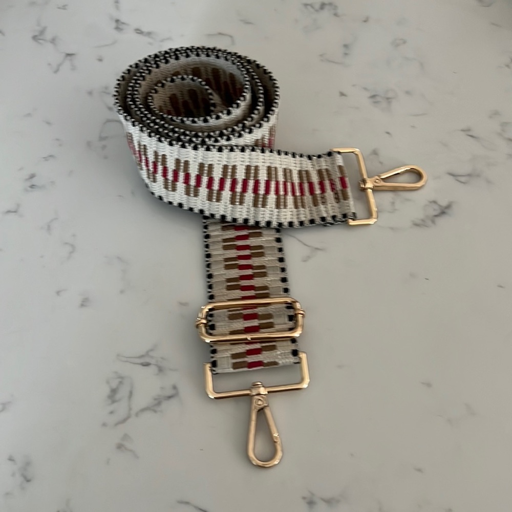 Social Threads Guitar Strap for crossbody bag.